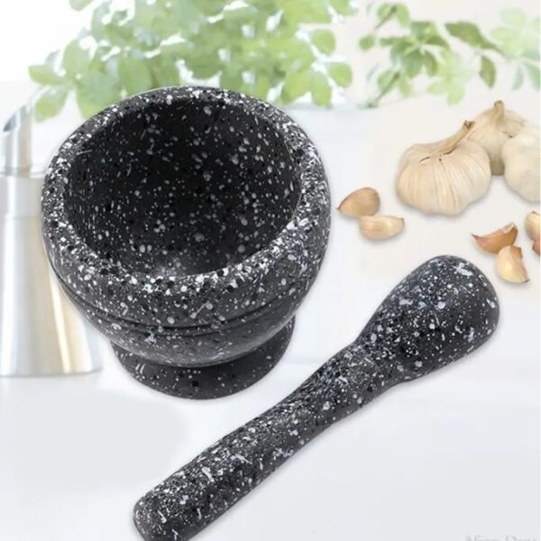 Ensemble mini mortier en résine et pilon-moulin à épices