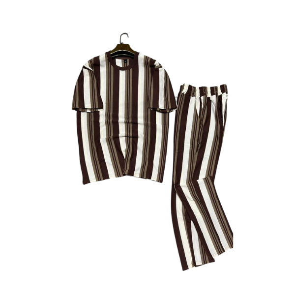 Ensemble coordonné homme — haut + pantalon, motifs élégants (XL, XXL)