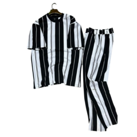 Ensemble coordonné homme — haut + pantalon, motifs élégants (XL, XXL)