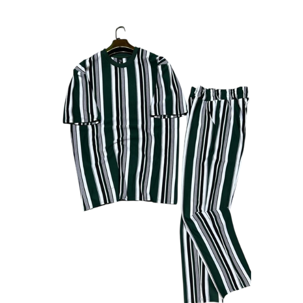 Ensemble coordonné homme — haut + pantalon, motifs élégants (XL, XXL)