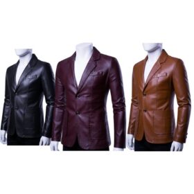 Blazer Moderne Homme Style Italien — Veste de Costume en Cuir Olive « Executive Heritage » (Noir, Orange , Rouge ) Blazer Moderne Homme Style Italien — Veste de Costume en Cuir Olive « Executive Heritage » (Noir, Orange , Rouge )