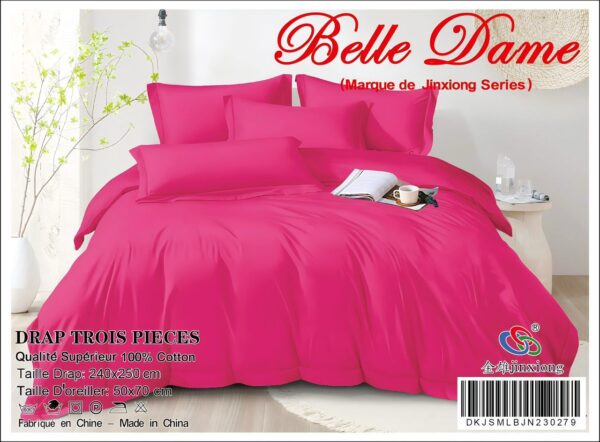 Ensemble Drap 3 Pièces 100% Coton – Qualité Supérieure – Ne Déteint Pas