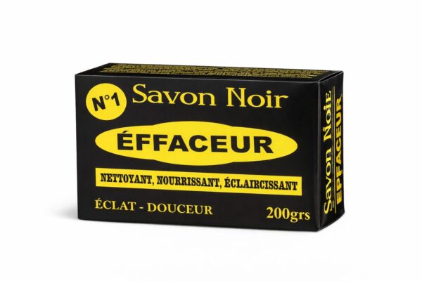 Savon Noir Effaceur N°1 — Savon corporel 200g — Nettoyant, Nourrissant & Éclaircissant
