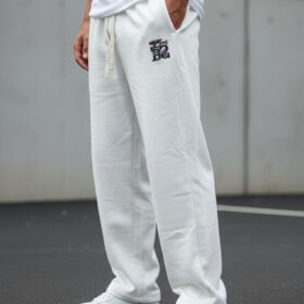 Pantalon large en coton unisexe — taille haute (L–XXXXL) – Image 2