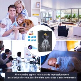 Caméra Cachée WiFi Ultra Discrète -Livre Espion Dior 4K - Vision Nocturne - Détection de Mouvement - Autonomie 24H – Image 3