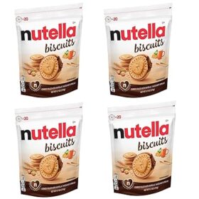 Biscuits Croquants au Cœur Fondant Nutella -Lot de 4 Sachets Refermables