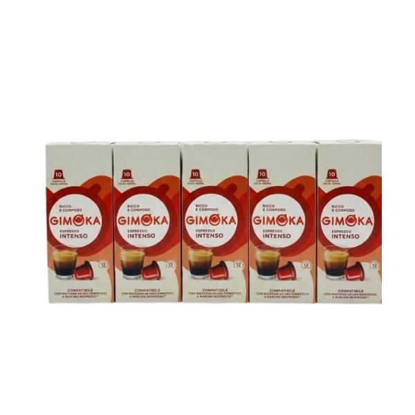 Café Gimoka Espresso Intenso — Lot 50 capsules (5 x 10) compatibles Nespresso