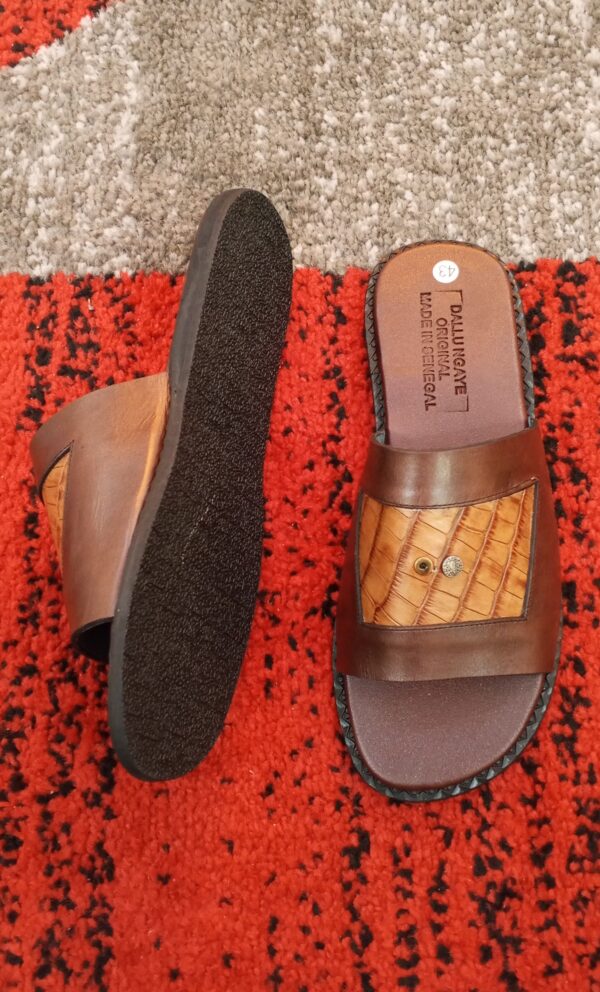 Sandale artisanale homme Marron Pointure 43