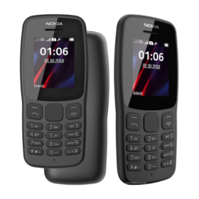 Nokia 106 (TA-1114DS) &ndash; T&eacute;l&eacute;phone basique Dual SIM, Batterie 800 mAh &ndash; Noir