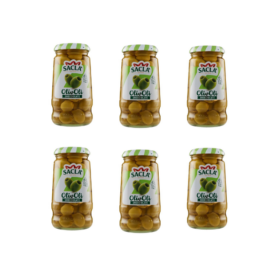 Olives vertes enti&egrave;res Sacla &ndash; Lot de 6 pots (6 x 290 g)