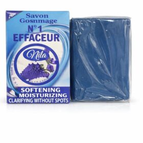 Savon Gommage Nila Effaceur N°1 — Exfoliant clarifiant bleu pour visage & corps