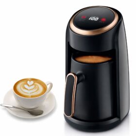 Machine à café automatique 2-en-1 – Écran LED tactile – Noir et Or