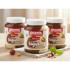 Crème Bigusto Dolciando – L'onctuosité duo Noisette et Lait (Format 1kg x 3)- 3 pots