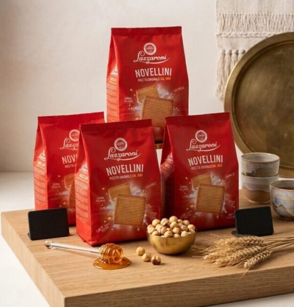 Biscuit Italien au Miel et au Lait- Lazzaroni Novellini Lot de 4 paquets