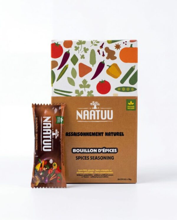 NAATUU Bouillon Épices naturel — Boîte de 20 sticks