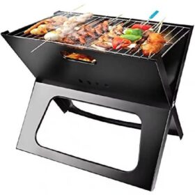 Barbecue pliable portable – gril compact 45 x 33 cm (3–8 personnes)