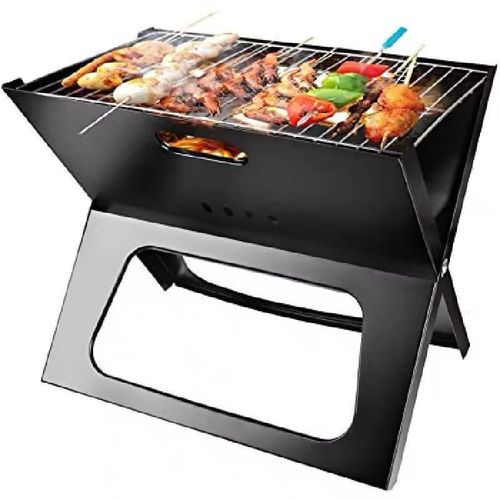 Barbecue pliable portable – gril compact 45 x 33 cm (3–8 personnes)