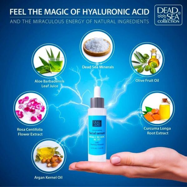 Coffret Soin Visage 3-en-1 - Acide Hyaluronique & Minéraux Mer Morte -Kit Complet Hydratation Intense - Sérum + Crème Jour/Nuit - Anti-Rides & Éclat - Anti-Âge
