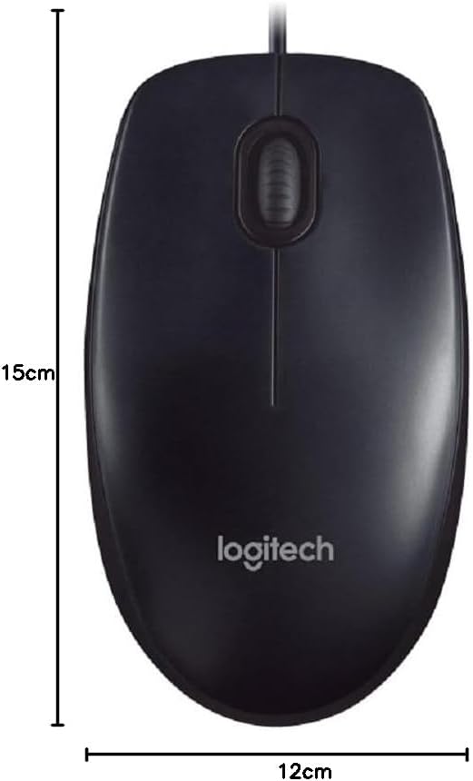 Souris filaire Logitech M90 — USB, noire