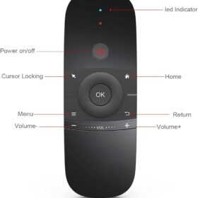 WeChip W1 Air Mouse — Télécommande Airmouse 2,4 GHz & Bluetooth (Clavier QWERTY, 6 axes) – Image 4