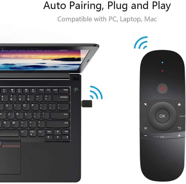WeChip W1 Air Mouse — Télécommande Airmouse 2,4 GHz & Bluetooth (Clavier QWERTY, 6 axes)