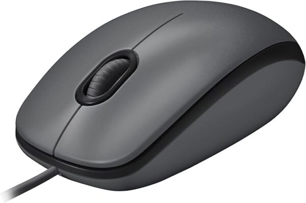 Souris USB filaire Logitech M100 —  ambidextre 3 boutons, 1000 PPP — Gris