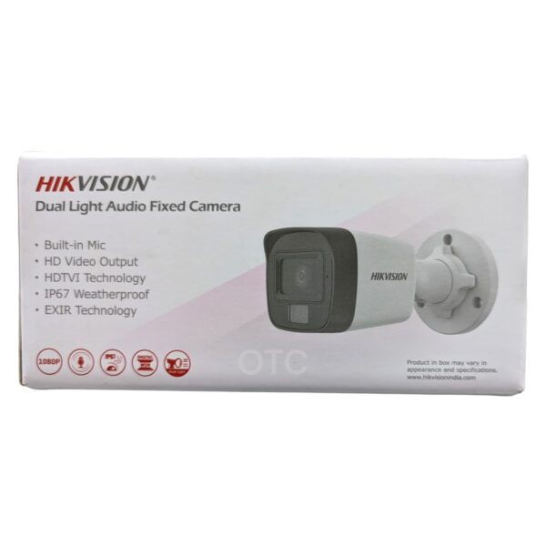Caméra tourelle HIKVISION DS-2CE16D0T-LPFS — 2 MP, double éclairage & microphone intégré