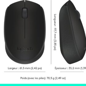 Souris sans fil Logitech M171 — 2,4 GHz (ambidextre, autonomie 12 mois) – Image 3