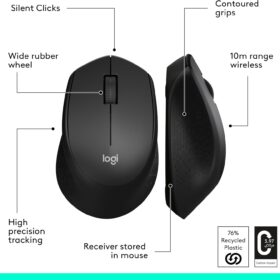 Souris sans fil Logitech M330 Silent — (Nano USB, 1000 ppp, clics silencieux) – Image 3