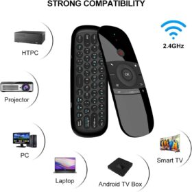 WeChip W1 Air Mouse — Télécommande Airmouse 2,4 GHz & Bluetooth (Clavier QWERTY, 6 axes) – Image 5