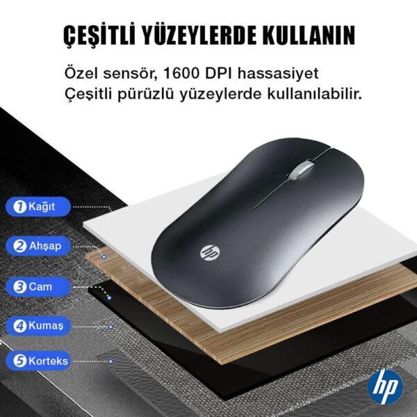 HP DM10 — Souris sans fil Bluetooth & 2,4 GHz (Noire)