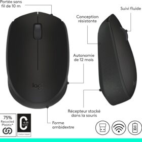 Souris sans fil Logitech M171 — 2,4 GHz (ambidextre, autonomie 12 mois) – Image 5