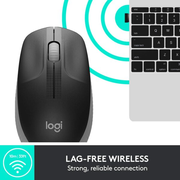Souris sans fil Logitech M190 — ergonomique 1000 DPI