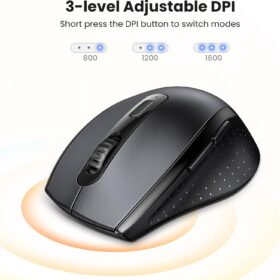 Souris sans fil  UGREEN M511 — Bluetooth & 2.4GHz, 4000 DPI (silencieuse, ergonomique) – Image 3