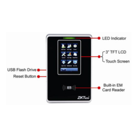Terminal RFID ZKTeco SC700 – Écran Tactile 3", Contrôle d’Accès Sécurisé & Gestion de Présence – Image 3