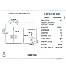Réfrigérateur 2-portes Hisense RD-35DR4SA - 240L – Image 4