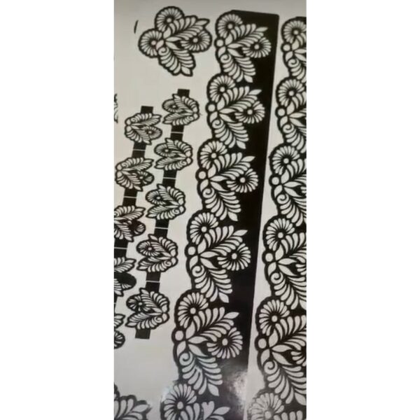 Pochoir henné motif fleur Large —Utilisable par 2 personnes — pochoir tatouage temporaire