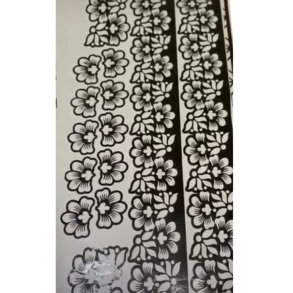 Pochoir henné motif fleur Large —Utilisable par 2 personnes — pochoir tatouage temporaire