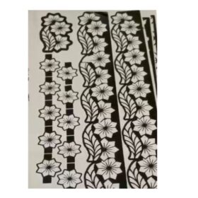 Pochoir henné motif fleur Large —Utilisable par 2 personnes — pochoir tatouage temporaire – Image 3