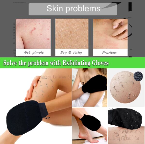 Gants de douche exfoliants