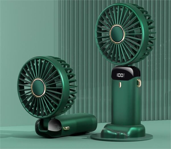 Mini ventilateur portable USB rechargeable – 5 vitesses • Support & lanière inclus
