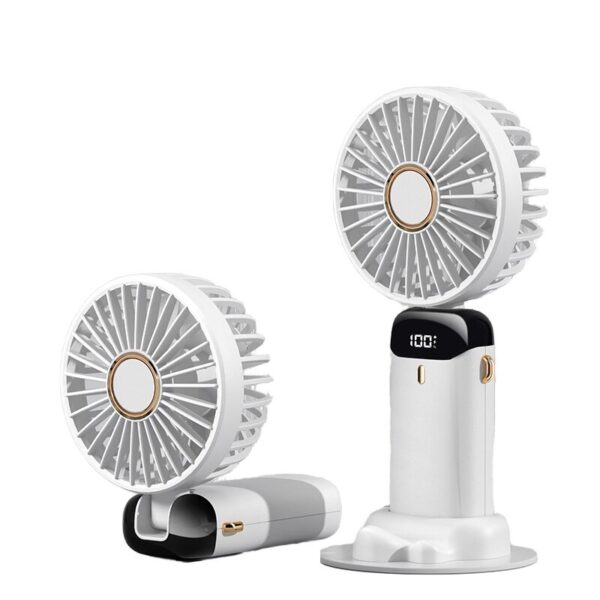 Mini ventilateur portable USB rechargeable – 5 vitesses • Support & lanière inclus