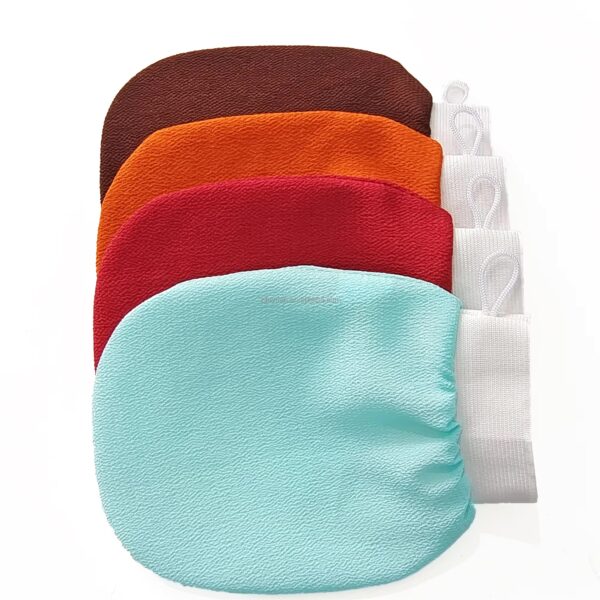 Gants de douche exfoliants