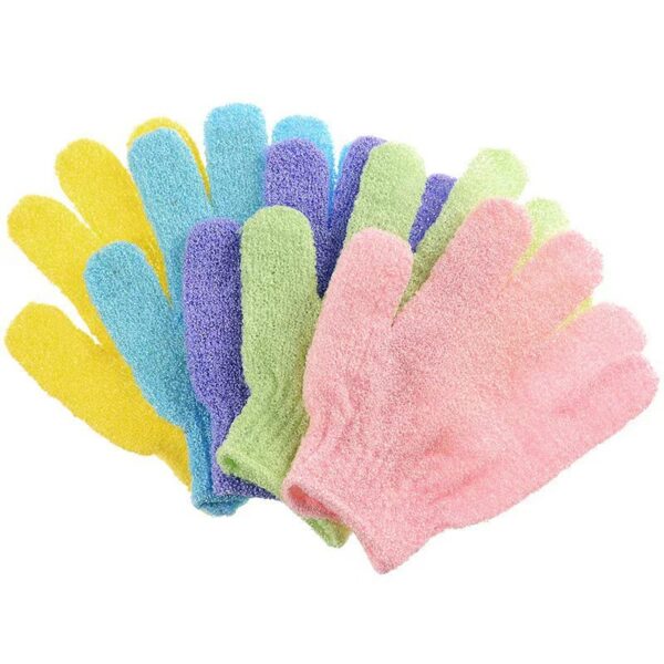 Lot de 10 gants de douche exfoliants double-face (5 doigts) — Polyester/Nylon