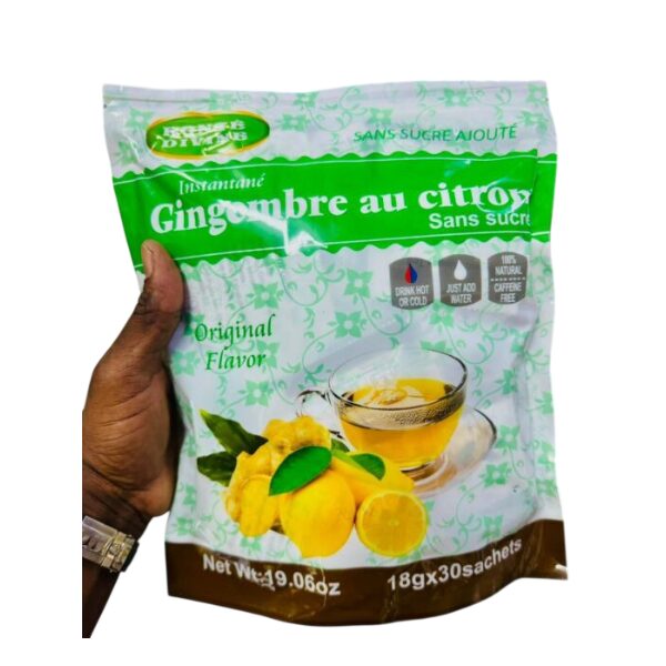 Infusion Gingembre et Citron — 30 sachets instantanés (sans sucre ajouté)