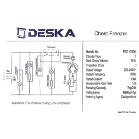 Congélateur horizontal DESKA FRZ-175DK -141L – Image 7