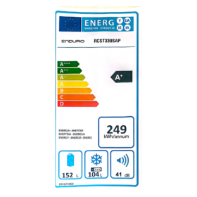 Réfrigérateur combiné Enduro RCST330SAP - 256L-4T Plaque Alu – Image 4
