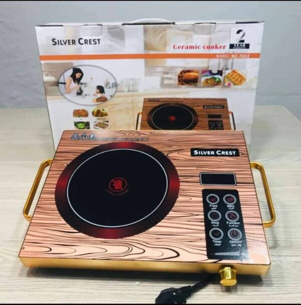 Plaque céramique infrarouge portable Silver Crest — tactile & minuterie Plaque céramique infrarouge portable Silver Crest — tactile & minuterie