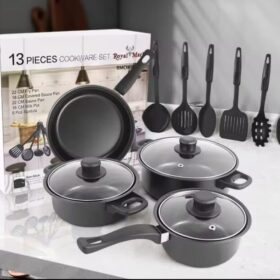 Batterie de cuisine 13 pièces antiadhésive — poêles et casseroles