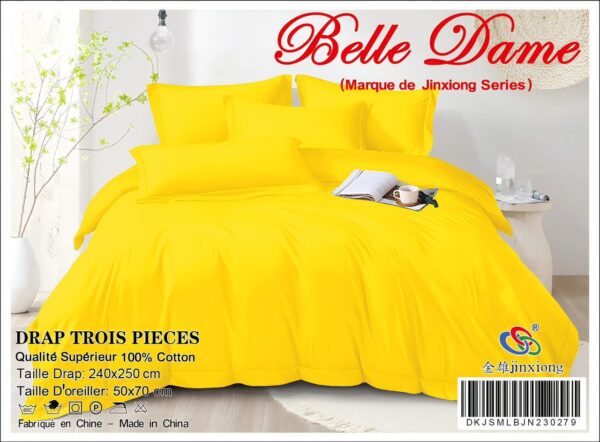 Ensemble Drap 3 Pièces 100% Coton – Qualité Supérieure Ensemble Drap 3 Pièces 100% Coton – Qualité Supérieure